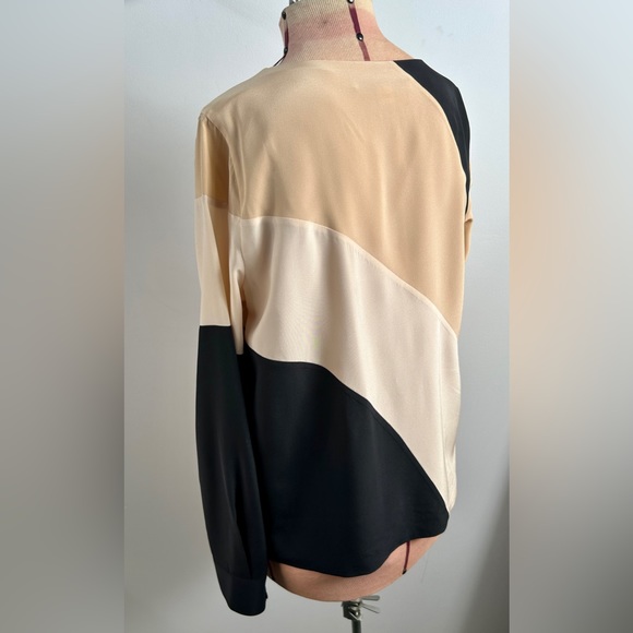 Diane Von Furstenberg Seraphina Silk Colorblock Blouse Size 6 NWOT - Picture 10 of 12